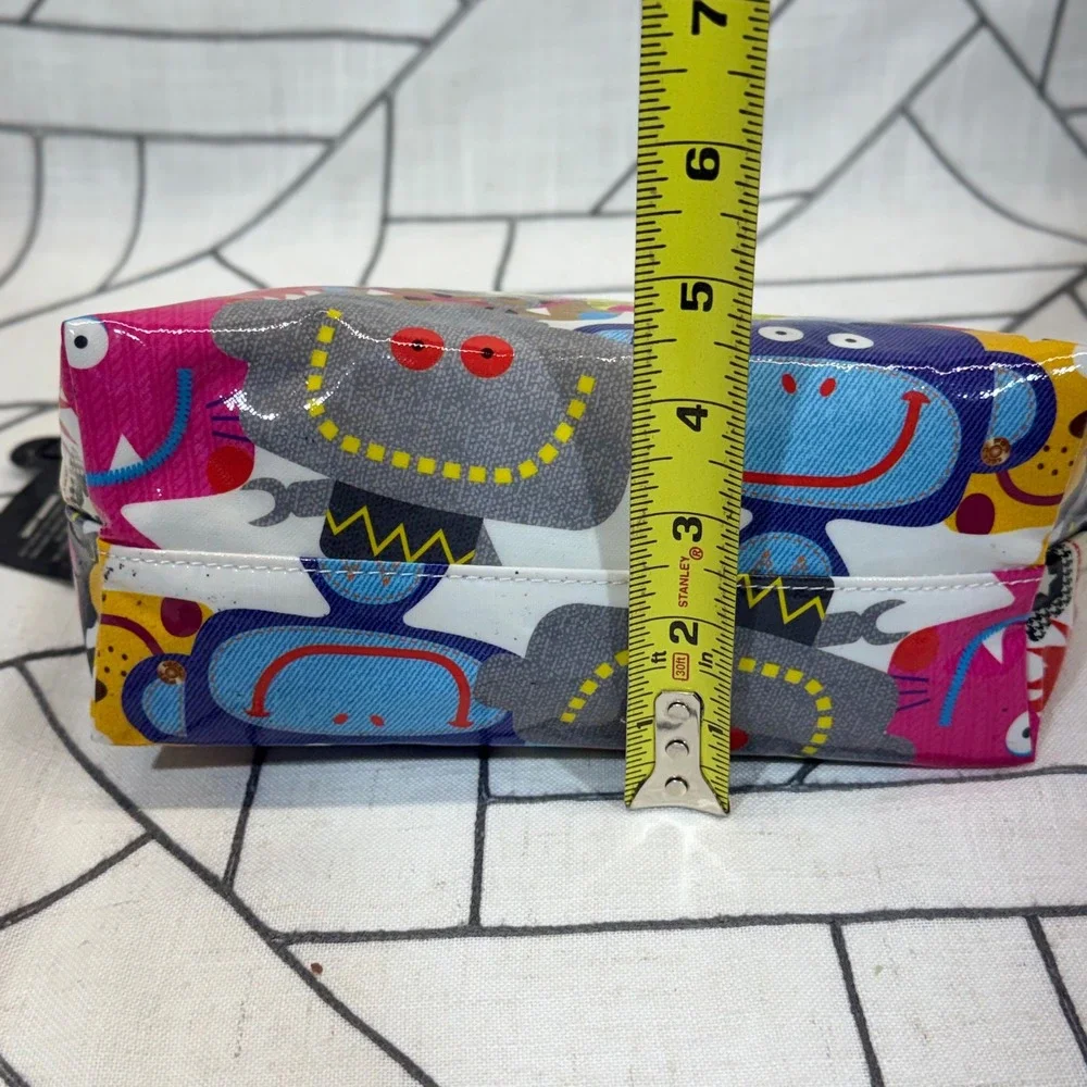 Paperchase Pet Chopz Toiletry Bag Large Multicolor Animal Monster Print NWT